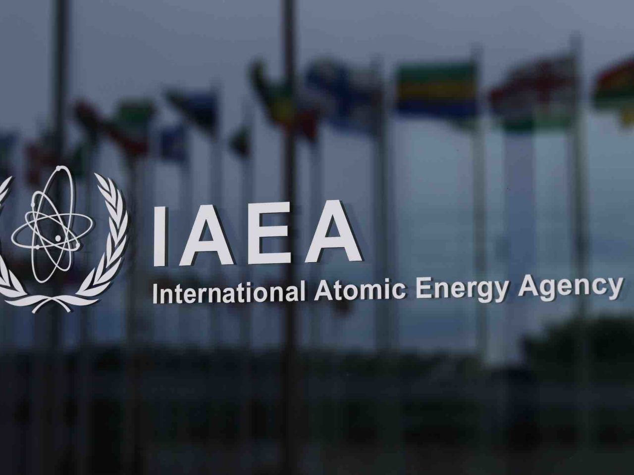The logo of the International Atomic Energy Agency (IAEA) is seen at the IAEA headquarters, amid the coronavirus disease (COVID-19) pandemic, in Vienna, Austria May 24, 2021. REUTERS/Lisi Niesner